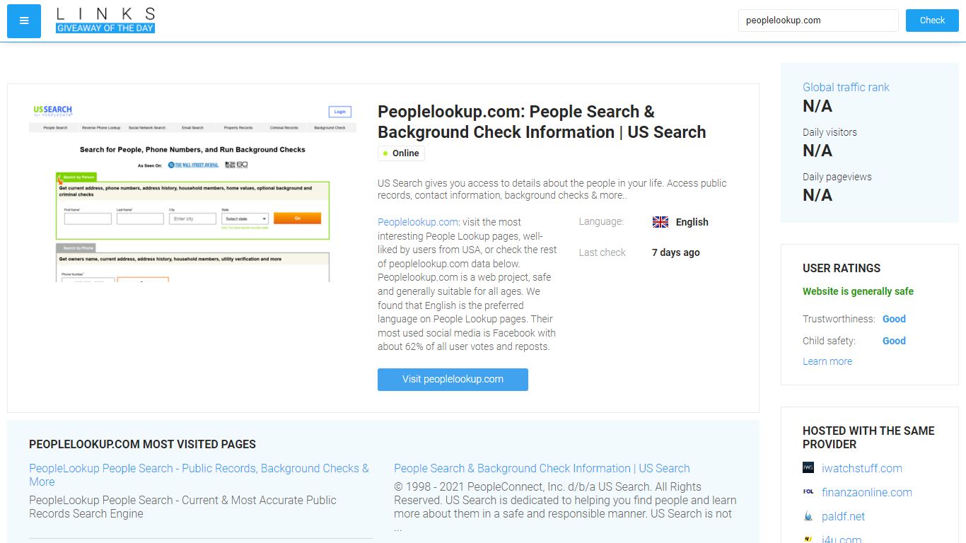 Peoplelookup.com: People Search & Background Check Information | US ...